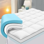 Autsel madratsi kattemadrats 180 x 200 cm, geeliga kattemadrats pestava madratsikattega, h&uuml;poallergeenne geel-vahust kattemadrats, masinpestav, k&uuml;lmvaht kattemadrats