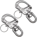 Chenkee Snap Shackle, 2 tk roostevabast terasest p&ouml;&ouml;rleva silmusega snap shackle, vastupidav snap shackle, kiirkinnitusega merep&ouml;&ouml;rdlukk D-links konksuklamber purjepaadile, liivakott