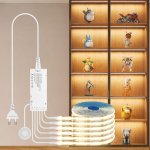 Aimengte Cob Led riba 2 m, 6 rulli 12 V soe valge akustilistele paneelidele l&otilde;igatav Cob Led riba, puute- ja k&auml;eviipe dimmerl&uuml;lititega, veinikappidele, riiulitele, kappidele, k&ouml;&ouml;givalgustuseks