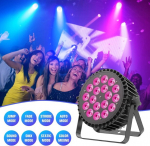 200 w led par rgbwa + uv 6 in 1 lavavalgusti prožektor, 18 led par esituli alumiiniumkorpuses dmx 7/10ch ja strobo, diskovalgus, peovalgus baaripeoks pulmadeks j&otilde;uludeks halloweeniks