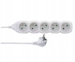 Pikendusjuhe 7 m 5 pesa valge Pvc 1mm2 Emos P0517