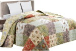 Dakota patchwork voodikate vintage disainiga, kahekohaline voodikate patchwork stiilis, 220 x 240 cm