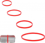 80 kummipaela komplekt, punased kummir&otilde;ngad, naturaalne kumm, elastne, lai, paks, k&uuml;lmakindel kummipael, majapidamises kasutatavad kummipaelad telkimiseks, elluj&auml;&auml;miseks, vastupidavad kontoritarbed (2,5/4//5/6 cm)