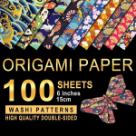 Origami paber washi muster 100 lehte 10 erinevat mustrit kahepoolne voltimispaber pronks 15 x 15 cm