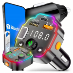 Bluetooth audio fm mp3 bt saatja kiire 3x usb rgb qc 3.1 20w laadijaga