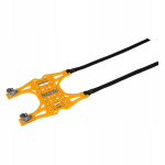 Kaasaskantav lumekett autode ratastele, valmistatud k&otilde;rge k&otilde;vadusega terassulamist, kollane