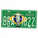 Brasiilia metallist plekk-silt retro pildi seina kaunistusplaat auto number