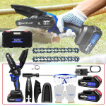 Mini kettsaag 2 akuga, akuga kettsaag, k&auml;sitsi v&auml;ike kettsaag