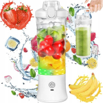 Kannmikser 500ml terasteradega, professionaalne mahlade valmistamiseks, valge