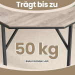 Nurgalaud 149 x 149 x 75 cm, hall-must, Nurgalaud, VASAGLE LWD073B02, 149 x 149 x 75 cm, Greige-Must