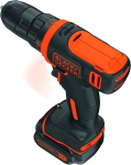 Black+decker juhtmeta kruvikeeraja-puur 10,8 V, 2 akut, 100 tarvikut ja metallist kandekohver