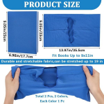 Craspire 2 x must raamatu kaane kaitse venivad raamatukaaned 22,9 x 35,6 cm sinine m&auml;rkmiku &uuml;mbrise varrukas kuni 22,9 x 27,9 cm ristk&uuml;likukujuline elastne riidest korduvkasutatav raamatu&uuml;mbris
