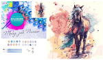 Numbrite j&auml;rgi maalimine Hobused pilt ise maalida hobune