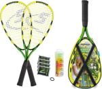Speedminton komplekt S90 X-back Pack kotis, roheline / kollane, 400078