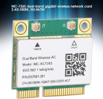 Ejoyous Mc-ac7265 juhtmevaba Wifi kaardi v&otilde;rgukaart Pci-e Gigabit Dual Band v&otilde;rguadapteri kaart 2.4g/5g s&uuml;learvutile Pc Win7 Win 8 Win 10
