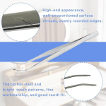 Oiieco pintsettide komplekt, 4 tk pikad pintsetid roostevabast terasest t&auml;ppispintsetid terava kaardus libisemiskindla disainiga akvaariumide kujundamiseks, aianduseks, toiduvalmistamiseks, t&ouml;&ouml;stuses kasutamiseks