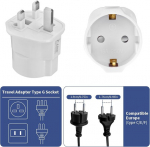 Adapter Inglismaa Saksamaa pistik Uk adapter 3 tk pistikupesa adapter Inglismaa G-t&uuml;&uuml;pi reisadapter pistikupesa Inglismaale/&scaron;otimaale/iirimaale/dubaile/maldiividele