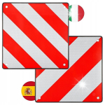50x50cm Kahepoolne alumiiniumist hoiatusplaat Hispaania ja Itaalia