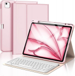 Fogari klaviatuurikohver Ipad Air 13 (m3/m2) 2025/2024 jaoks, saksa Qwertz, magnetiline eemaldatav bluetooth klaviatuur Ipad Air 13 tolli (m2) 2024/air 13 tolli (m3) 2025 jaoks, roosa