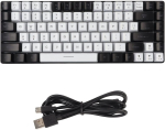 Cuifati mehaaniline m&auml;nguriklaviatuur, Rgb taustavalgustus, 84 klahvi, 80% paigutus, Type C, ergonoomiline kumer, vaikne, juhtmega klaviatuur Win 98, Win Xp, Win10 8 7 jaoks