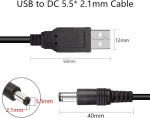 Gintooyun Usb-dc splitter toitekaabel 1 kuni 3 Usb 2.0 isane kuni 3 Dc 5.5mm x 2.1mm pikenduskaabel Led ribadele, monitoridele, Hub splitterile, ruuterile, k&otilde;larile, miniventilaatorile, 70cm (style 1)