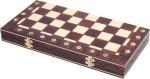 Sunrise Chess & Games Senator New Line elegantne malem&auml;ng, must klassikaline disain, puidust kujundid, 42 cm