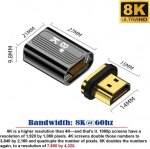 Cablecc hdmi 2.1 8k type a male to female magnetiline sirge &uuml;hendusega videoadapter s&uuml;learvutile hdtv