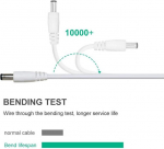 Liwinting 1 m Usb-st Dc-pistik, 5 V Usb-st Dc-kaabel, 5,5 mm x 2,1 mm Dc-pistik emaseks muunduri toitekaabel, sobib 5,5 mm x 2,1 mm s&uuml;learvutitele, ruuteritele, klaviatuuridele jne - valge