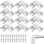 12 tk 90 kraadise led nurgakonnektorite komplekt, valge, 24 Phillips kruviga, u-kujuline led riba nurgakonnektor, kanali p&ouml;&ouml;rdliitmik, nurgaliitmik u-kujulisele led alumiiniumprofiilile