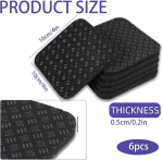 6 tk jooksulindi mati komplekt, 10 x 10 cm, k&otilde;rge tihedusega silikoonist jooksulindi matt vaipkattele, kahepoolsed libisemiskindlad jooksulindi vibratsioonipadjad enamiku treeningseadmete jaoks