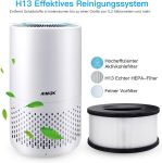 Aimox Nutikas Wifi &otilde;hupuhasti koju, &otilde;hukvaliteedi anduriga, 3 kiirust, vaikne unerežiim, taimer, &ouml;&ouml;valgus, Cadr 136 m&sup3;/h, Hepa filter, t&ouml;&ouml;tab rakendusega Alexa & Google