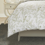 Laura Ashley Home | Lindy Collection | Tekikoti komplekt - 100% puuvillane, kahepoolne, keskmise kaaluga voodipesukomplekt n&ouml;&ouml;pkinnitusega, sisaldab sobivaid padjap&uuml;&uuml;re, kaheinimesevoodi, roheline, twin