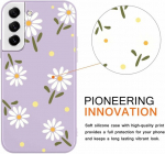 Yoedge 2 tk mobiiltelefonikorpuse komplekt samsung galaxy s21 fe 5g korpusele 6,4 tolli, t&uuml;drukute kaitse&uuml;mbris lillemustriga esteetilise disainiga, naiste kingitus pehmest silikoonist p&otilde;rutuskindel &uuml;mbris samsung s21 jaoks