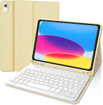 Klaviatuur ipad 10. p&otilde;lvkonna 10,9-tollisele 2022. aasta mudelile, &uuml;mbris klaviatuuriga ipad 10. p&otilde;lvkonnale, eemaldatav magnetiline bluetooth-klaviatuur, itaalia qwerty-klahvipaigutus ipad 10 10,9-tollisele 2022. aasta mudelile, kollane