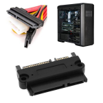 Yinettech Sata 22 kontaktiga 7+15 isane-emane adapter k&otilde;vaketastele, optilistele draividele, Ssd-draividele, must