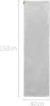 Miqio&reg; Design Premium laudlina, valmistatud 100% linasest &ndash; moodne lauakaunistus igale s&ouml;&ouml;gilauale &ndash; Oeko-tex sertifitseeritud &ndash; laudlina &ndash; laudlina &ndash; (40 x 150 cm) &ndash; hele hall