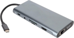 Yunseity Usb C jaotur, 11 &uuml;hes Usb C kuni 4k 30hz Hdmi Vga pordi multiportadapter, 5gbps Usb C dongel Win 10, 8, 7, Xp, Vista, Chrome Os jne jaoks