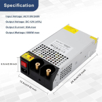 Bosytro l&uuml;litustoiteplokk 12 V 83 A 1000 W toitetrafo 230 V kuni 12 V toiteplokk Smps Led-ribadele, Cctv-le, raadiole, elektroonilistele instrumentidele, laboratoorne toiteplokk