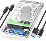 Orico 2.5 tolline Usb C v&auml;line k&otilde;vaketta korpus, Usb 3.1 Gen2 kuni Sata 3.0 6 Gbp/s 7 mm ja 9.5 mm 2.5 tollise Sata sisemise Hdd ja Ssd jaoks, t&ouml;&ouml;riistavaba kokkupanek, Uasp kiirendus (2139c3-g2)