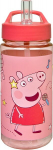 Scooli Peppa Pig joogipudel lastele motiiviga - plastmassist veepudel Bpa vaba - u. 500 ml mahutavus - integreeritud k&otilde;rrega - ideaalne lasteaeda ja kooli