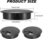 Arcjunys kaablikinnitus laua kaablikinnitus 60 mm kaablikarp plastikust laua kaablikinnitus kontorilaudadele must 4 tk