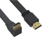 Larrits 50 cm lame Hdmi 2.0 kaabel 90 kraadi &uuml;lespoole suunatud nurk, Ultra Hd Ethernetiga toetab 4k 60hz 1080p, 3d, Pc Hdtv Tv Box monitori seinale kinnitamiseks Dvd-m&auml;ngijale (&uuml;lespoole suunatud nurk)