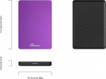 Sonnics 500gb Type C Usb 3.1 v&auml;line portatiivne k&otilde;vaketas Windows Pc, Mac, Smart Tv, Xbox One/series X & Ps4/ps5 jaoks, lilla