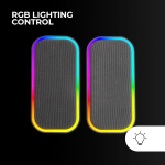 Mars Gaming Ms-om, 20 W m&auml;ngurik&otilde;lar d&uuml;naamilise Rgb valgustusega, Bluetooth 5.3 + Aux-in, helitugevuse reguleerimiskarp, Custom Dsp Chip, universaalne &uuml;hilduvus, must