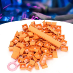 Ccylez klahvikatted Pbt 108 klahvi Ergonoomiline disain V&auml;rviline mehaanilisele klaviatuurile 61/64/87/104/108 (oranž)