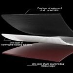 Ueioavl telkide remondikomplektid, 4 lehte (68 t&uuml;kki) udunjope paigad nailonist remonditeip isekleepuvad remondipaigad jopede mantlite telkide riiete parandamiseks (must)