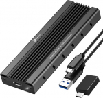 Reagle M.2 Nvme & Sata Ssd korpus - alumiinium, Usb 3.2 Gen 2, 10 Gb/s, Plug & Play, &uuml;hildub Windows & Mac, m&otilde;eldud 2230/2242/2260/2280 Ssd-dele - sisaldab Usb-c kaablit ja kruvikeerajat