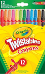 Crayola Twistables v&auml;rvipliiatsid, komplektis 12 v&auml;rvi