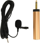 Goshyda juhtmega Lavalier mikrofon, 3,5 mm 6,5 mm liides, m&uuml;rasummutus, 360 kraadi helisalvestuse disain, omnidirectional kondensaator Lavalier mikrofon metallist klambriga