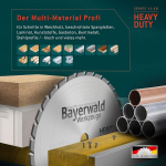Bayerwald - hm ketassaeleht | seeria 11.48 - vahelduv hammas vahetatava faasiga | universaalne saeleht (l&auml;bim&otilde;&otilde;t 254 mm x 30 mm x 60 z)